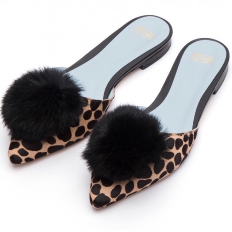 Frances Valentine Pauline Calf Hair Mule Slides